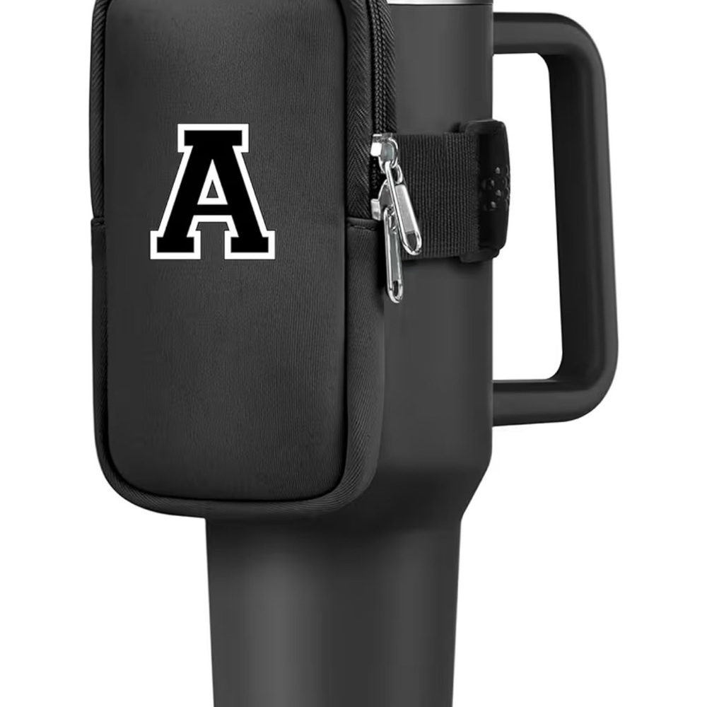 NWT “A” Water Bottle Carrier Bag for Stanley-Tumbler pouch with Zipper Pocket